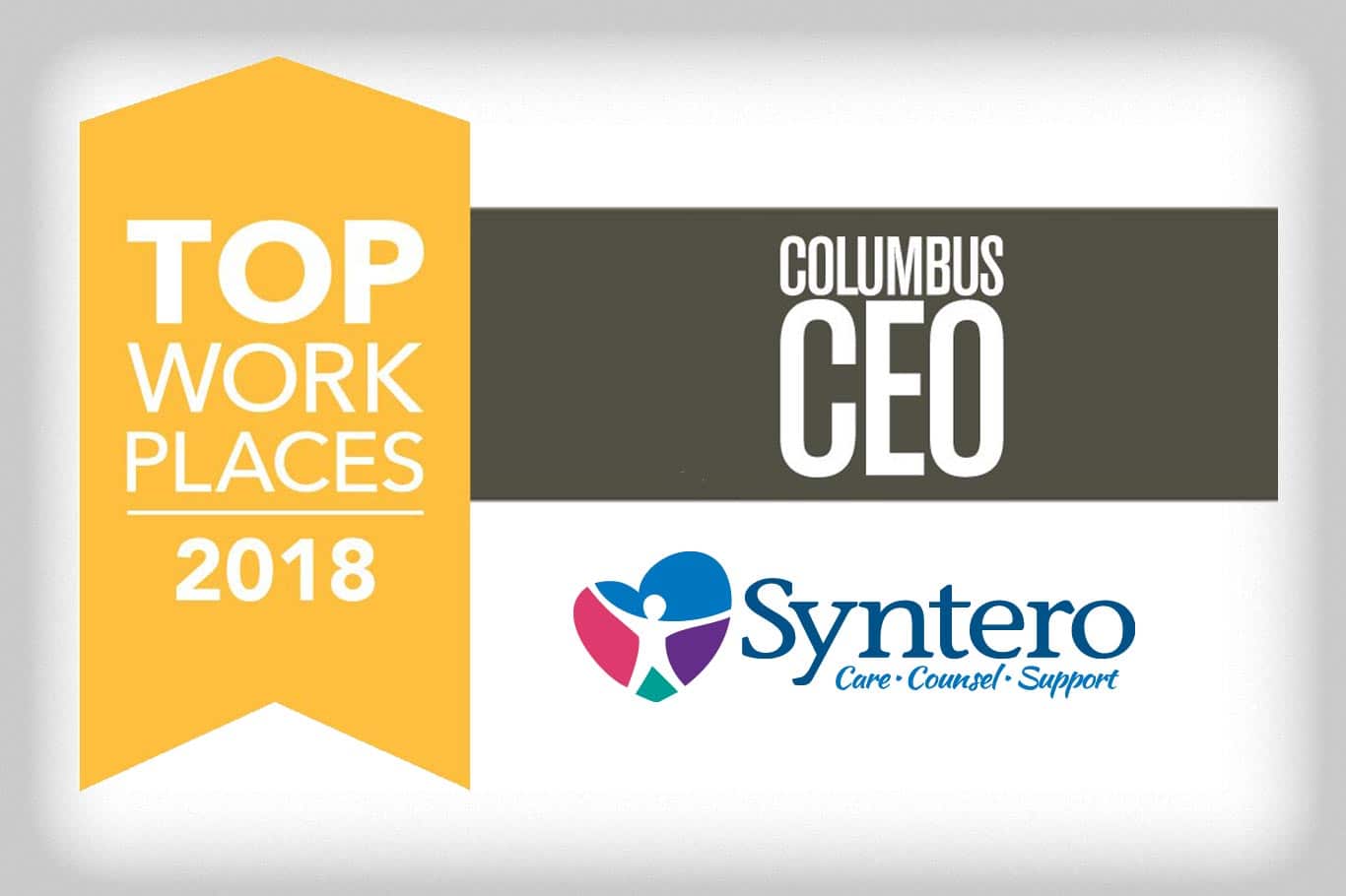 Syntero CEO Columbus Magazine Top Work Place banner